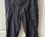 Lee Relaxed Fit Twill Capri  Cuffed Pants Womens Size 14 Medium Black - $13.74