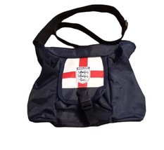 Vtg England Flag Shoulder Bag Purse Blue Red White Black Adj. Strap U.K. 8Hx10L - £14.67 GBP