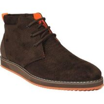 Mens Tayno Modern Chukka Boot Micro Suede Soft Comfortable Cushion Troupe Brown image 3