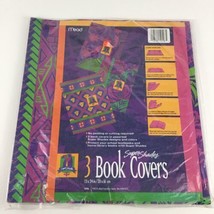 Super Shades Book Covers School Supplies Colorful Designs Vintage 1992 Mead - £15.60 GBP