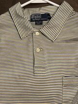Polo Ralph Lauren Men’s XL Blue Yellow Stripe Short Sleeve Shirt 100% Co... - $10.99