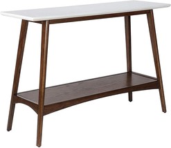 Madison Park Parker Console Tables-Solid Wood, Two-Tone Finish With, White/Pecan - £165.12 GBP