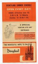 Disneyland Summer Schedule Brochure 1963 Personalized Tours Ticket Books  - $87.12