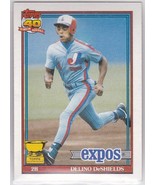 M) 1991 Topps Baseball Trading Card - Delino DeShields #432 - £1.54 GBP