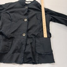 Yilishi Women's Black Cotton Blend Full Button Denim Jacket Size XL Chest 41 image 6