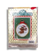 Vintage Traditions Cross Stitch Kit Christmas Ornament Sledding Teddy Be... - £11.77 GBP