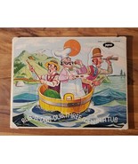 Vintage Three Men In A Tub Wood 6 Piece Puzzle Jaymar Children&#39;s Rhyme A... - £12.41 GBP