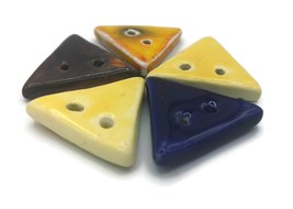 5pc 35mm Large Triangle Sewing Buttons, Jumbo Coat Buttons Assorted Color 2 Hole - £21.53 GBP