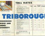 1950 Triborough Bridge &amp; Tunnel Authority Brochure with Map Battery Tunnel  - $29.67