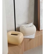 Luxury Ceramic Pebble Tissue Box Set, Chunky Cream White &amp; Light Yellow ... - $559.95 CAD
