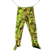 Duck Dynasty Womens Large 12 14 Footed Pajama Pants Fleece Green Pull On - £14.64 GBP