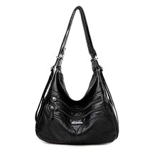 Multi-Function Casual Women&#39;s Shoulder Bag Double Zipper Design Large Capacity C - £45.01 GBP