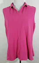 Mountain Lake Sport Womens Tank Top Size XL Petite Pink V Neck Collar Sleeveless - £8.19 GBP