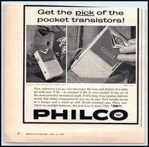 1959 Philco T-60 Pocket Transistor Radio PRINT AD BX4 - $86.97 MXN