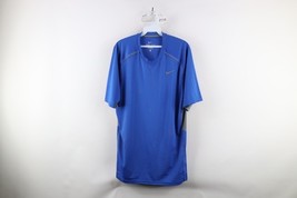 Nike Dri-Fit Mens Large Thrashed Color Block Gym Training Short Sleeve T... - $19.75