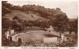 Postcard The Royal Scotts Monument And Castle Edinburgh RPPC Ralston Series - £10.19 GBP
