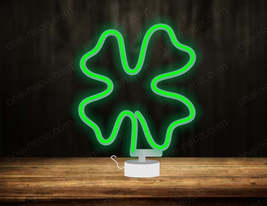 Four-Leaf Clover - Tabletop LED Neon Sign - £47.96 GBP