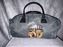 Vintage Ed Hardy by Christian Audigier Bulldog Zipper Duffel Gym Bag - G... - $39.60