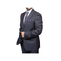 Mens DKNY 100% Wool Two Button Notch Lapel Slim fit Shark Texture 1364 Dark Gray image 3