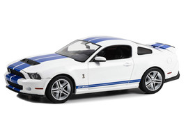 2011 Shelby GT500 Performance White with Grabber Blue Stripes 1/18 Dieca... - $104.74