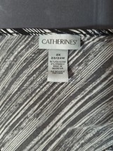 Catherines 2X 22 24W blouse sleeveless black white tank diagonal stripes - $14.84