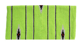 Challenger 30&quot; x 60&quot; Hand Woven Acrylic Navajo Show Saddle Blanket Lime 37141 - £23.84 GBP