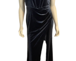 Azazie Women&#39;s Velvet Wrap Front Formal Maxi Dress Blue Size A8 - £37.34 GBP