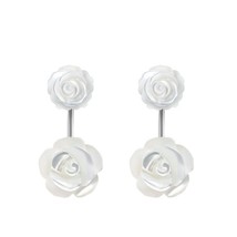 925 Sterling Silver earring Shell DLE226 - £8.78 GBP