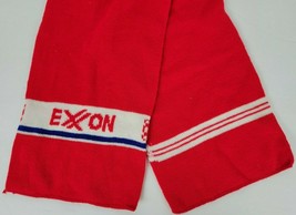 Vintage Exxon Knit Promotional Scarf Red - £19.46 GBP
