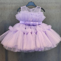 Baby Girls Tulle Princess Dress Flower Elegant 1st Baptism Birthday Party Ball G - £23.96 GBP