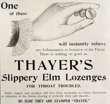 Thayer&#39;s Slippery Elm Tabs Medicine 1894 Advertisement Victorian Medical ADBN1rr - £15.62 GBP