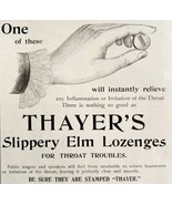 Thayer&#39;s Slippery Elm Tabs Medicine 1894 Advertisement Victorian Medical... - £15.62 GBP
