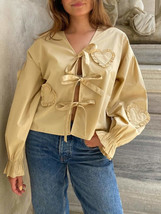 Tied Flounce Sleeve Blouse - £25.97 GBP