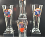 4 Miller Lite Cleveland Browns Pilsner Beer Glasses Set NFL Football Bar... - $56.30