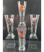 4 Miller Lite Cleveland Browns Pilsner Beer Glasses Set NFL Football Barware Lot - $56.30