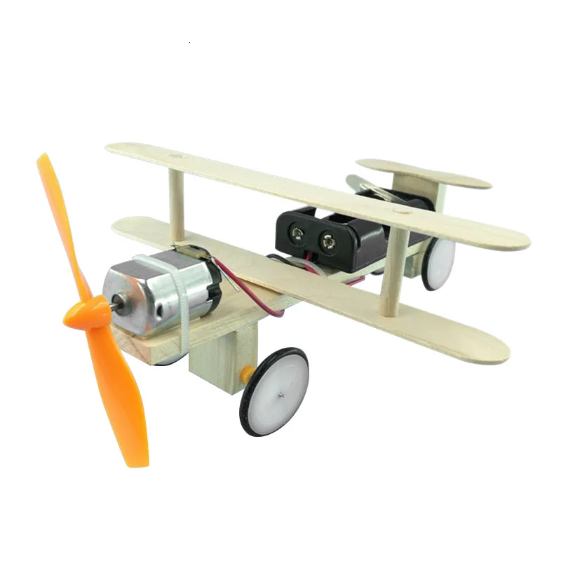 DIY Electric Power Airplane Wooden Model Kit Bricks Set Technology Physic - £13.22 GBP