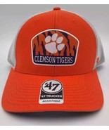 Clemson Tigers Hat ‘47 Brand Trucker Snapback Orange Factor White Mesh C... - $28.04