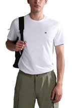 Napapijri Men T-Shirt White Short Sleeve Designer Logo Tee 2025 Collection - $55.20 CAD