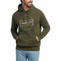 Hurley Men’s Hooded Sweatshirt, Color: Olive, Size: Medium - $39.59