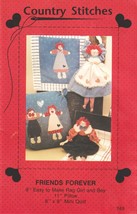 Country Stitches Friends Forever Sewing Pattern 9&quot; Doll 11&quot; Pillow 8&quot; Mi... - $4.99