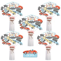 Vintage Race Car Birthday Decorations - 24Pcs Two Fast Birthday Centerpieces, Re - $23.99