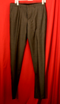 J. Lindeberg Paulie Mens Slim Fit Dress Pants Brown Grey Wool EUR 46 x 3... - $546.62 MXN
