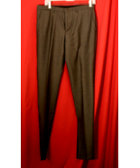 J. Lindeberg Paulie Mens Slim Fit Dress Pants Brown Grey Wool EUR 46 x 3... - $546.62 MXN