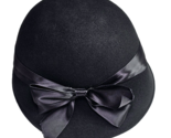 Vintage Ruth Alan Designs Doeskin Felt 100% Wool Dress Hat Fedora Black ... - $52.99