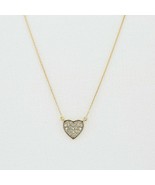 0.23Ct Round Moissanite Cluster Heart Pendant Necklace 14k Yellow Gold P... - £89.41 GBP