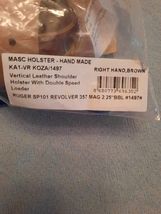 Fits Ruger SP101 357 Mag 2.25”BBL Shoulder Holster Double Speed Loader #1497# RH image 12