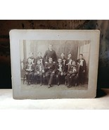 Circa 1890s Cabinet Card  Boys School Students Teachers Class Photo 8x10&quot; - $89.05
