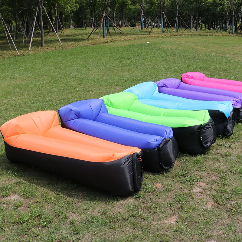 230*70cm Inflatable Sofa Cushion Camping Air Tent Bed Sleeping Bag Lazy Beach - £22.95 GBP