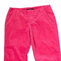 Express Fuchsia Pink Corduroy Cord Ankle Straight Leg Pants Stretch Wome... - $19.79