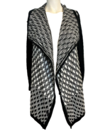 Ruby Moon Black and White Wide Collar Long Sleeve Open Cardigan Size XS - €12,22 EUR